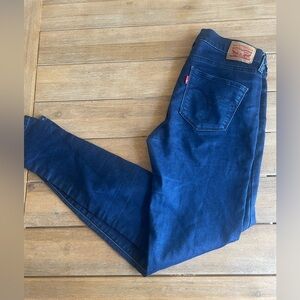 Levis Shaping Legging Womens Stretch Pull On Blue Jeans Size 28 28x30 Dark Wash